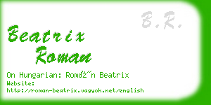 beatrix roman business card